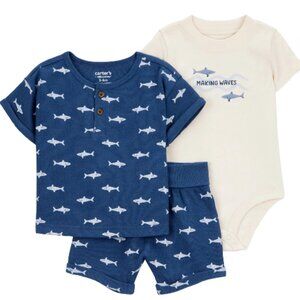 Carter's Child of Mine Baby Boy 3-Piece Outfit Set: Making Waves Sharks